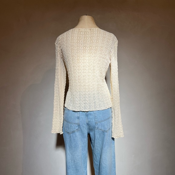 Natural Life Cream Textured Long Sleeve Top - Picture 4 of 10